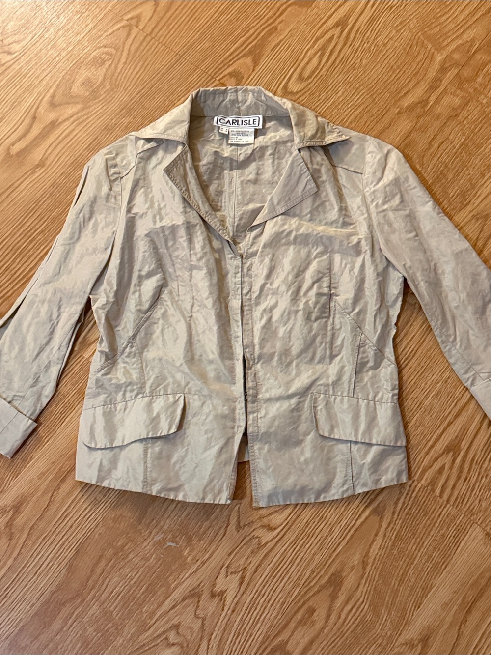 Vintage Carlisle Light Cream Notch Collar Blazer Jacket